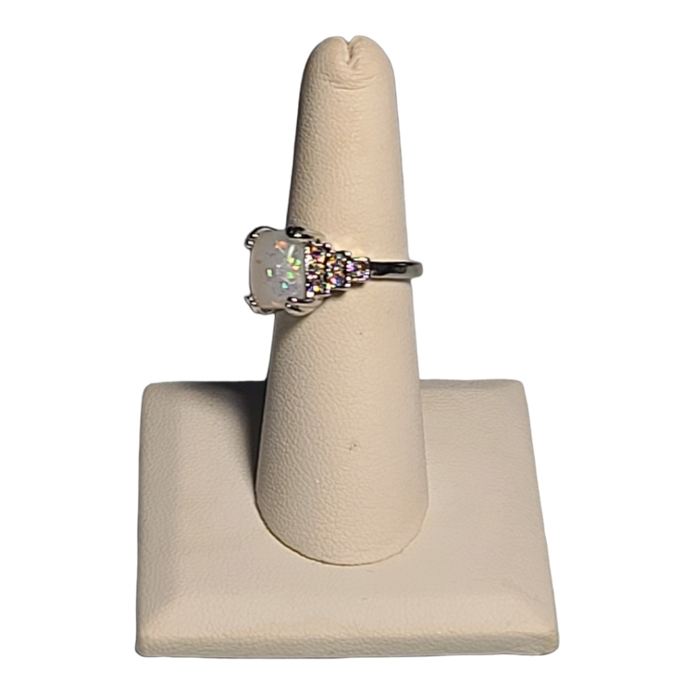 NEW Fire Opal Silver Ring Size 7 - Picture 5 of 7